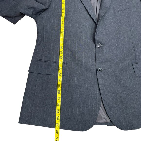 Brooks Brother's Mens Wool Blend Striped Dark Gray Blazer Size 48R - Picture 11 of 11